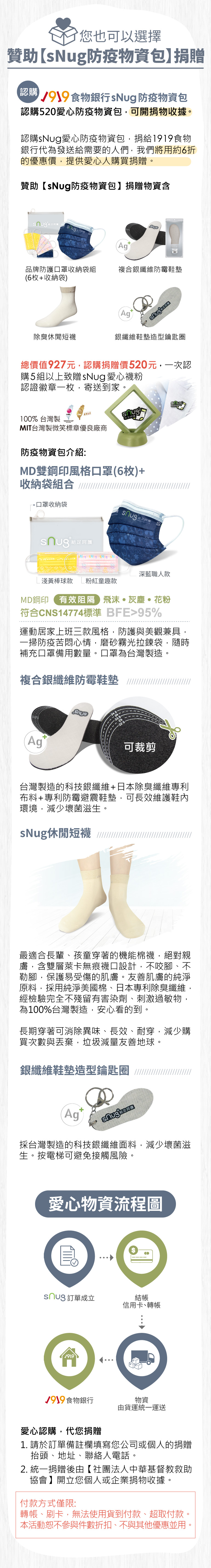 sNug防疫物資包捐贈