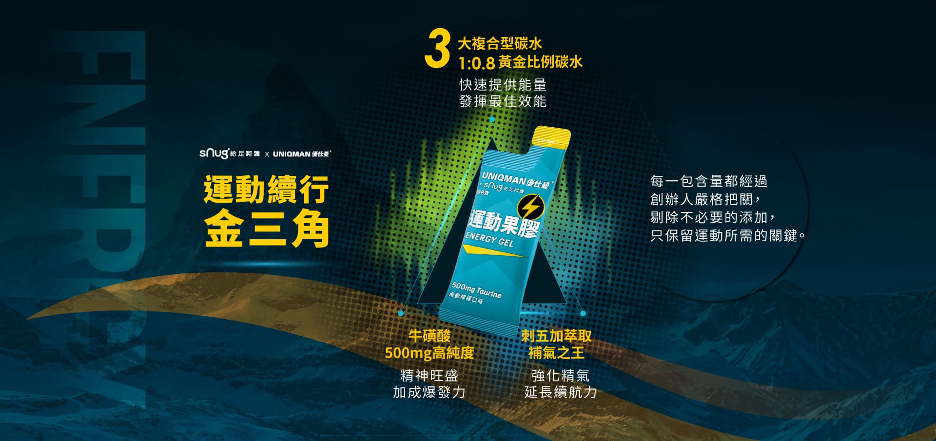 sNug x UNIQMAN運動能量果膠系列