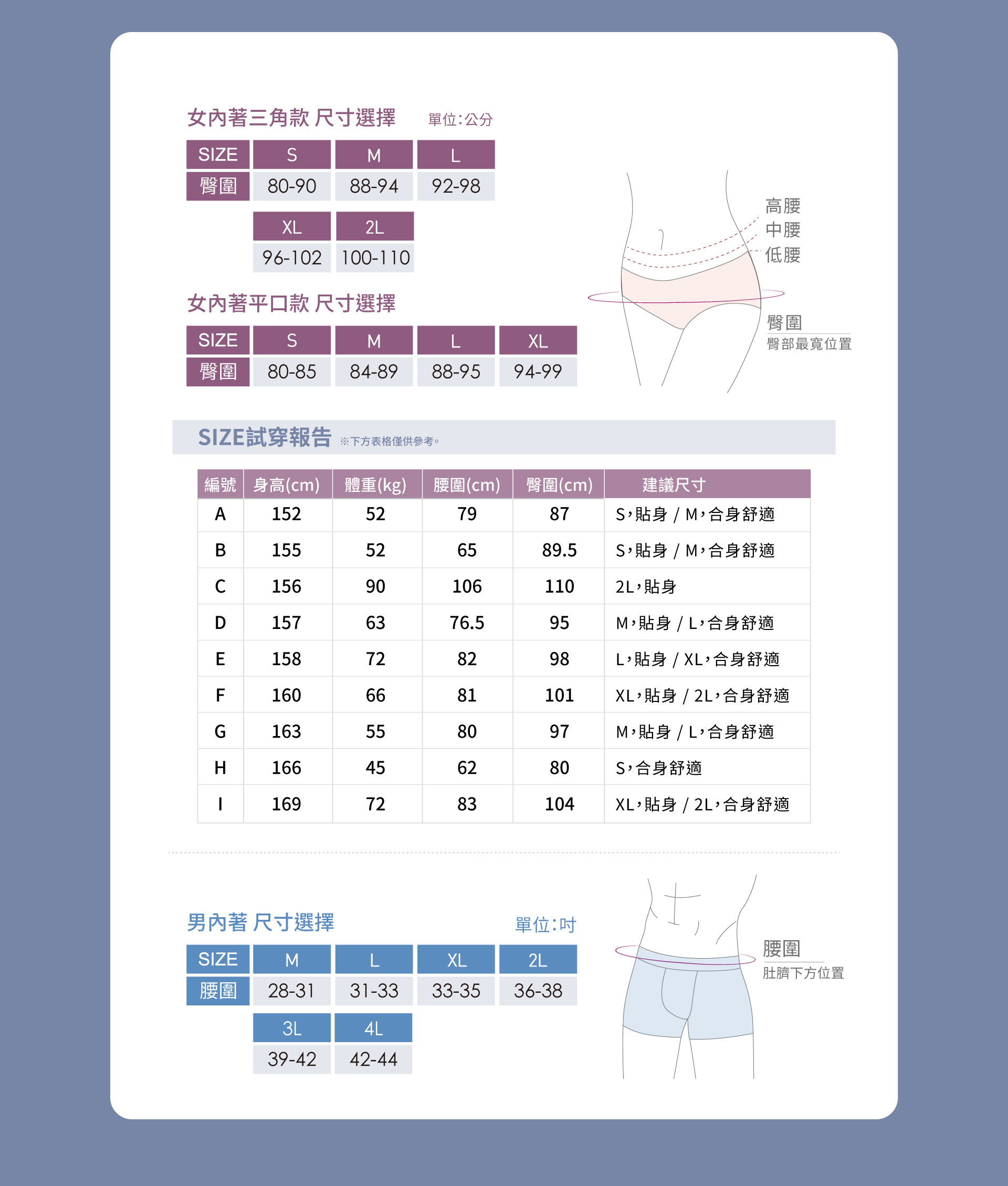 內著尺寸
