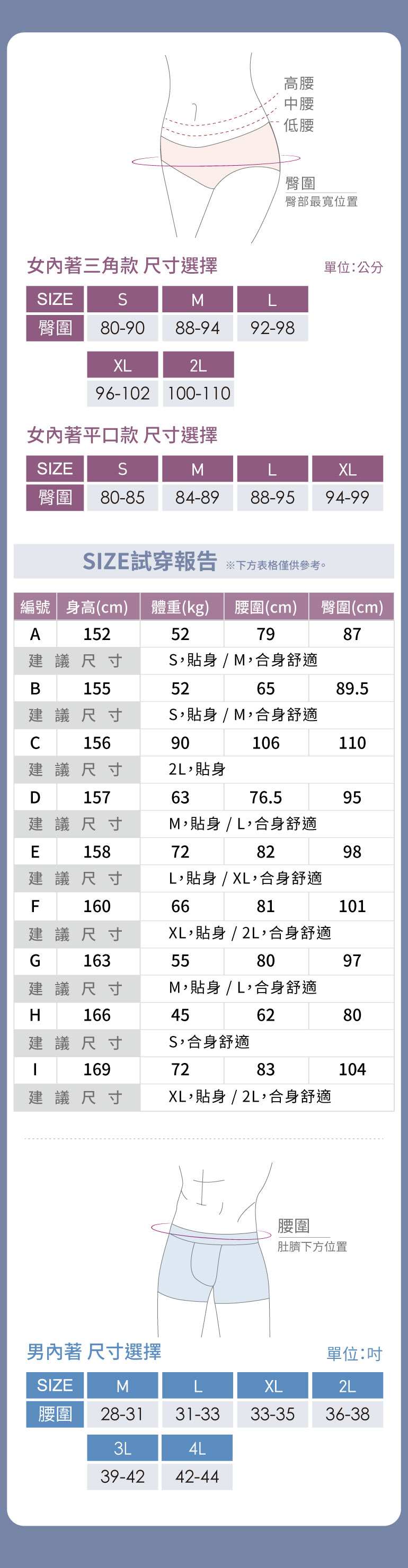 內著尺寸